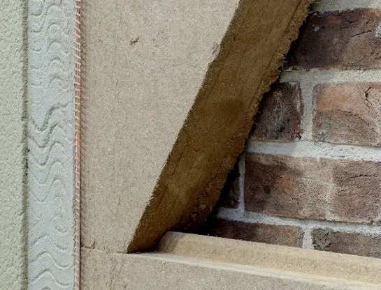 a demonstration section showing the layers comprising of the versatile warmshell insulation system